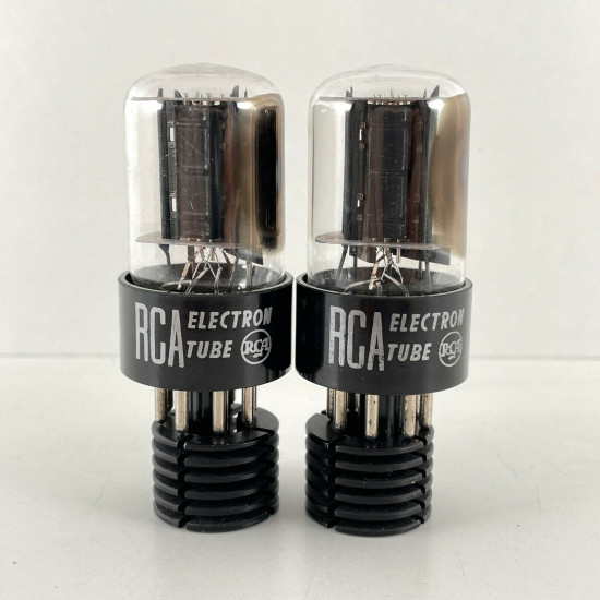 2 X 6SN7GTB RCA TUBE. BLACK PLATES. 1950s PRODUCTION. MATCHED PAIR 3. AF  ENA