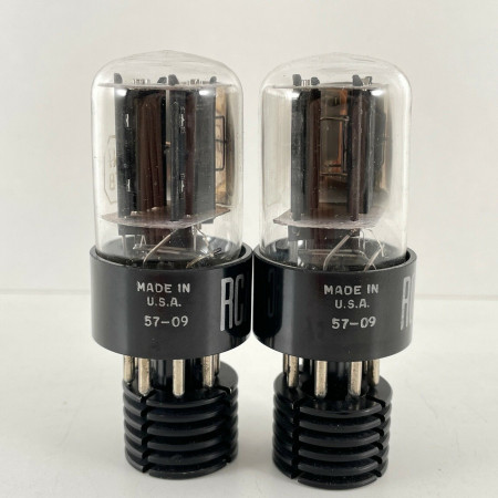 2 X 6SN7GTB RCA TUBE. BLACK PLATES. 1950s PRODUCTION. MATCHED PAIR 3. AF  ENA
