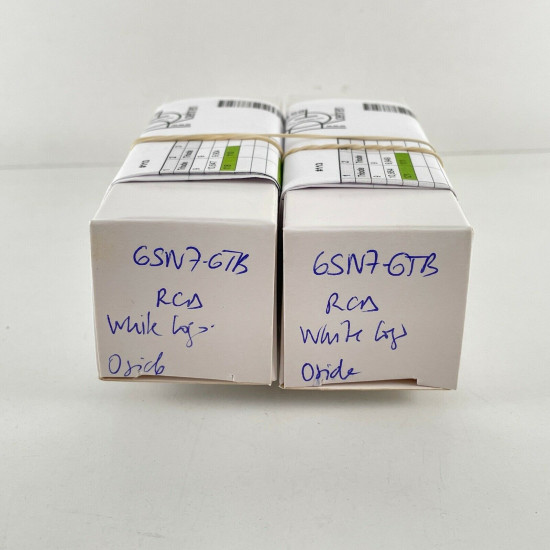 2 X 6SN7GTB RCA TUBE. BLACK PLATES. 1950s PRODUCTION. MATCHED PAIR 3. AF  ENA