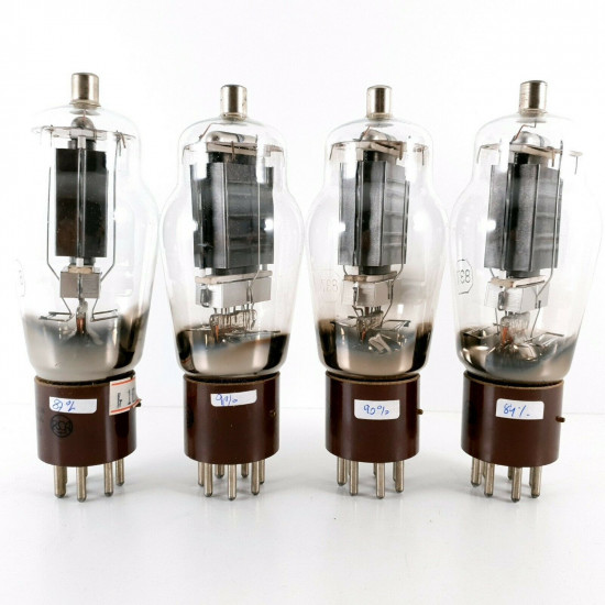 4 X JAN CRC 837 / VT-101 TUBE. RCA BRAND. BLACK PLATES. 1944 PRODUCTION. CD  ENA