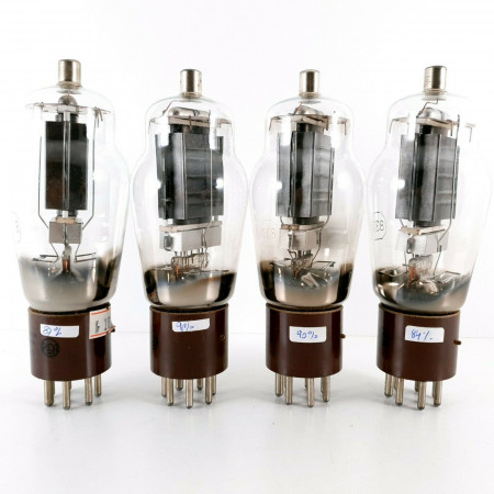 4 X JAN CRC 837 / VT-101 TUBE. RCA BRAND. BLACK PLATES. 1944 PRODUCTION. CD  ENA