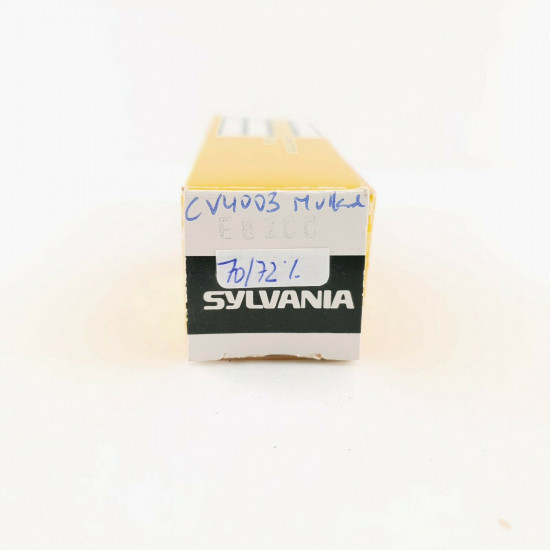 1 X E82CC / CV4003 TUBE. MULLARD PRODUCTION. SYLVANIA BRANDED.BOX PLATES CK  ENA