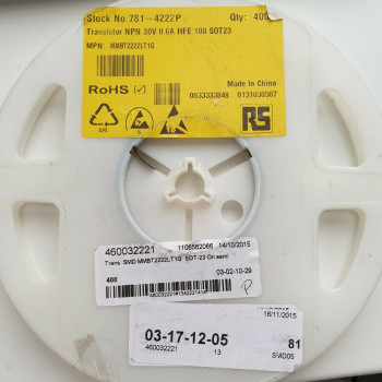 10 x 30V 0.6A MMBT2222LT1G SMD ON TRANSISTOR. CA391U80F060721