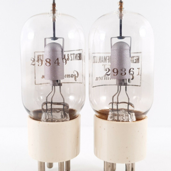 2 X 25T HEINTZ AND KAUFMAN TUBE. GAMMATRON. SILVER PLATES. MATCHED PAIR CK  ENA