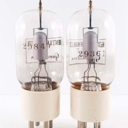 2 X 25T HEINTZ AND KAUFMAN TUBE. GAMMATRON. SILVER PLATES. MATCHED PAIR CK  ENA