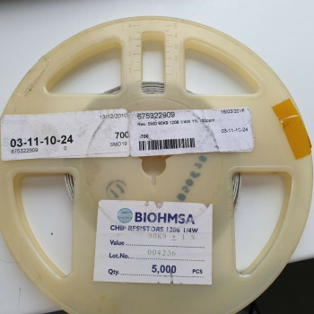 10 x 90.9K 1/4W 1% 100PPM SMD BIOHMSA. CA391U700F060721