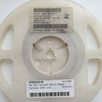 10 x 316K 1/8W 1% 100PPM SMD PHILIPS RESISTOR. CA391U500F060721