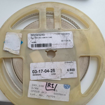 10 x 4.3K 1/4W 5% SMD RESISTOR. CA391U3000F060721