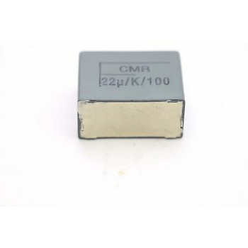 POLYESTER CAPACITOR CMR 22uF 100V 10% NOS (NEW OLD STOCK) 1PC. CA366U1F211216