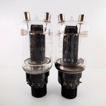2 X RL12P50 TELEFUNKEN TUBE. BLACK PLATES. CZ  ENA