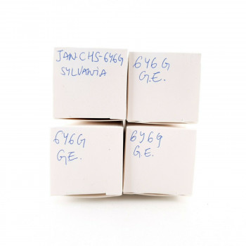 4 X JAN CHS 6Y6G TUBE. SYLVANIA / GE BRAND. SMOKED RING.2 MATCHED PAIRS. CL  ENA