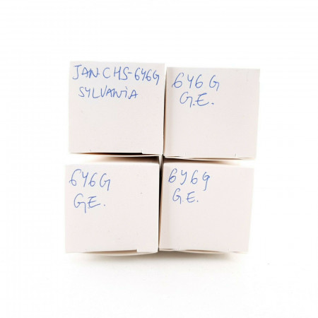 4 X JAN CHS 6Y6G TUBE. SYLVANIA / GE BRAND. SMOKED RING.2 MATCHED PAIRS. CL  ENA