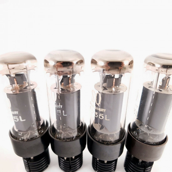 4 X E235L PHILIPS TUBE. BLACK PLATES. SQ. 1950s PROD. MATCHED QUAD. CZ  ENA