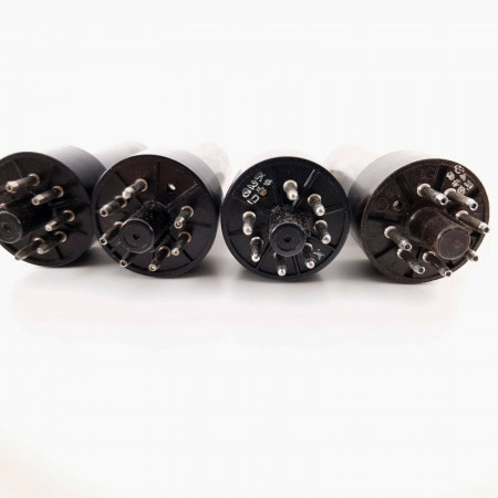 4 X E235L PHILIPS TUBE. BLACK PLATES. SQ. 1950s PROD. MATCHED QUAD. CZ  ENA