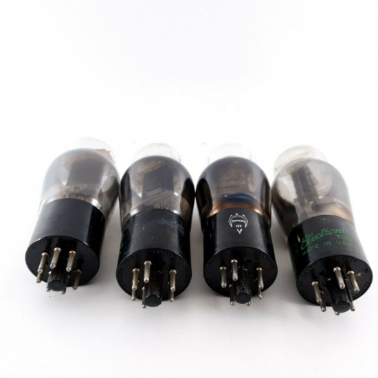 4 X JAN CHS 6Y6G TUBE. SYLVANIA / GE BRAND. SMOKED RING.2 MATCHED PAIRS. CL  ENA