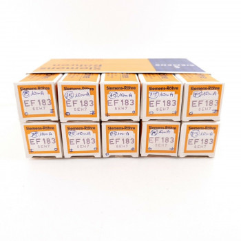 10 X EF183 / 6EH7 SIEMENS TUBE. 1950s Siemens und Halske PROD. 10mA CH131