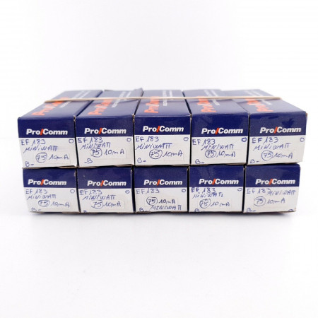10 X EF183 / 6EH7 MINIWATT TUBE. 1960s MULLARD PROD. 10mA MATCHED TEN CH131