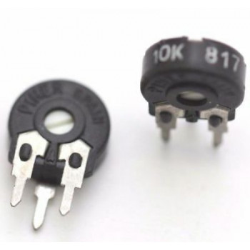TRIMMERS PIHER 10K OHM 10MM LOGARITHMIC HORIZONTAL NOS 1PC. CA251U46F071218