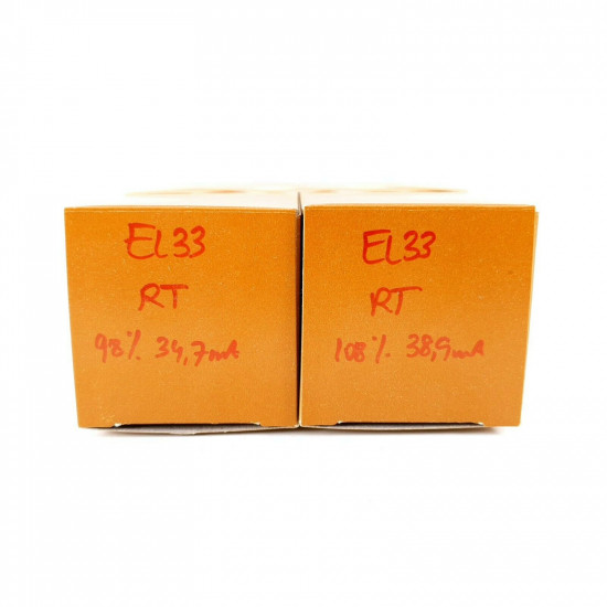 2 X EL33 TUBE. RT BRAND. MATCHED PAIR. CE  ENA