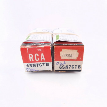 2 X 6SN7GTB RCA TUBE. BLACK PLATES. NOS/NIB MATCHED PAIR 1. CK  ENA