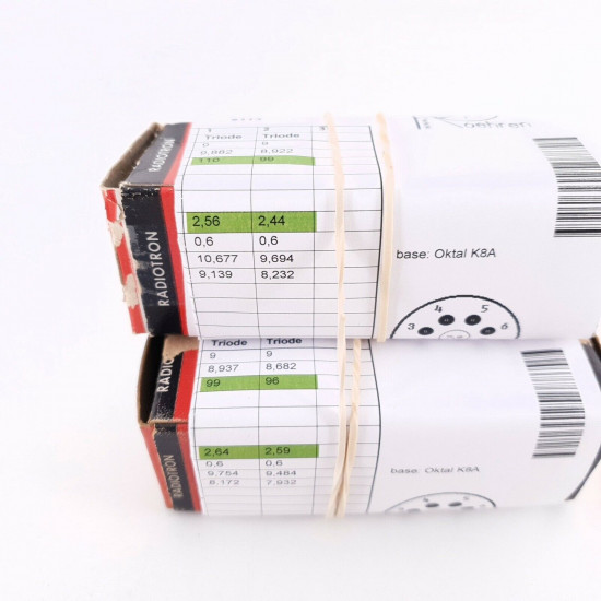 2 X 6SN7GTB RCA TUBE. BLACK PLATES. NOS/NIB MATCHED PAIR 1. CK  ENA