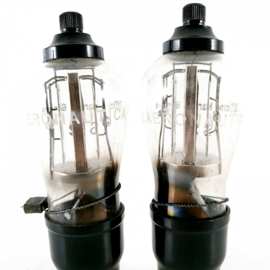 2 X S22 TUBE. MARCONI BRAND. R. AERONAUTICA. CHROME PLATES. CE  ENA