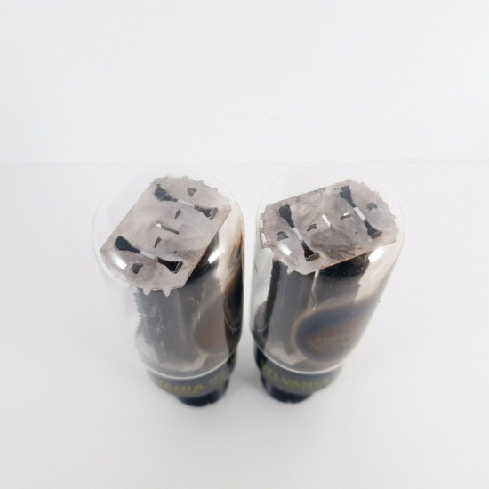 2 X 5AS4A SYLVANIA TUBE. 1960s PRODUCTION. BLACK PLATES. CV  ENA