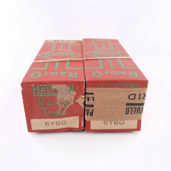 2 X 6Y6G HALTRON TUBE. BLACK PLATES. SMOKED GLASS. NOS/NIB. AC  ENA