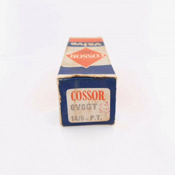 1 X 6V6GT COSSOR TUBE. YELLOW LOGO. SMOKED GLASS. USED, PERFECT EMISSION CQ  ENA