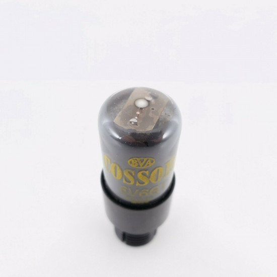 1 X 6V6GT COSSOR TUBE. YELLOW LOGO. SMOKED GLASS. USED, PERFECT EMISSION CQ  ENA