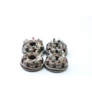 LOT 4 X OCTAL SOCKET. LOTE ZOCALO OCTAL. USED SOCKET. 4 PIECES.  RZOC17 2