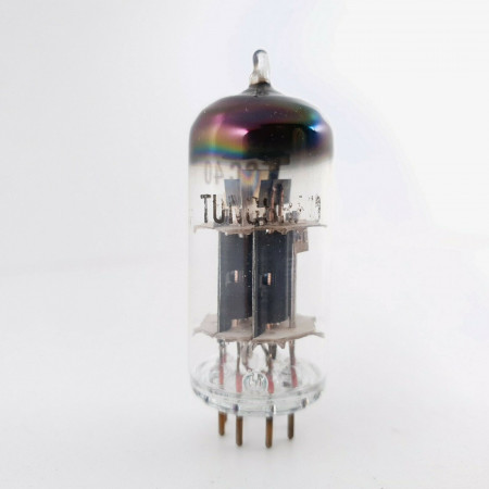 1 X ECC40 TUNGSRAM TUBE. COPPER RODS. SOLID GETTER. 1950s PRODUCTION. CQ  ENA