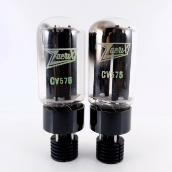 2 X CV575 / 5U4GB TOSHIBA PROD TUBE.  ZERIX BRANDED. BLACK PLATES. PAIR. AC  ENA 2