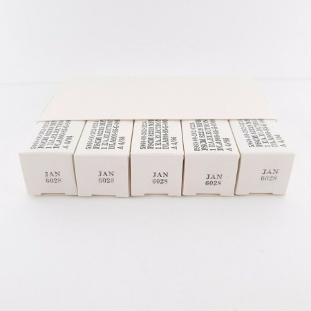 5 X JAN 6028 PHILIPS ECG TUBE. SMOKED GLASS. BLACK PLATES. 1986 PROD. CQ  ENA