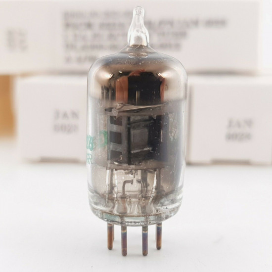 5 X JAN 6028 PHILIPS ECG TUBE. SMOKED GLASS. BLACK PLATES. 1986 PROD. CQ  ENA