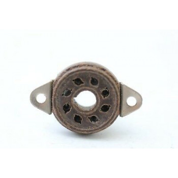 ZOCALO OCTAL DE BAQUELITA.  BAQUELITE OCTAL SOCKET. HIGH QUALITY. 1PC. ZOC18