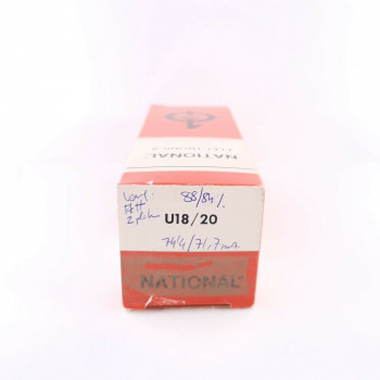 1 X U18/20 HALTRON TUBE. BRITISH PROD. DUAL FLAT PLATES. NOS/NIB. AC  ENA