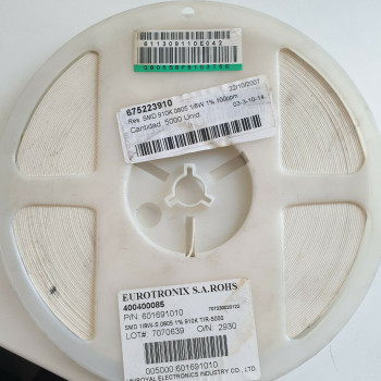 10 x 910K 1/8W 1% 100PPM SMD EUROTRONIX RESISTOR. CA392U5000F080721