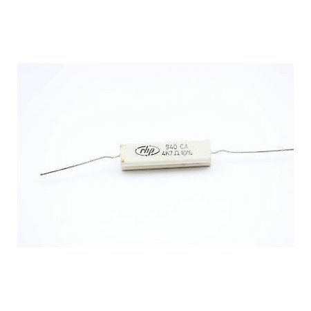 CEMENTED CERAMIC RESISTOR 4K7 8W 10% 940CA AXIAL NOS (New Old Stock) *1PC* U199+