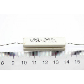 CEMENTED CERAMIC RESISTOR 4K7 8W 10% 940CA AXIAL NOS (New Old Stock) *1PC* U199+ 2