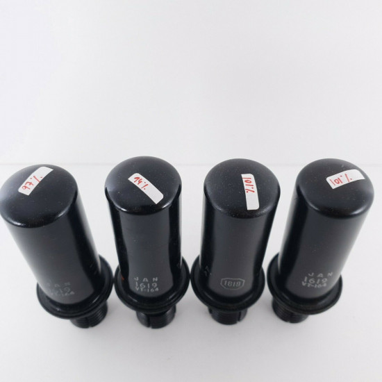 4 X JAN 1619 RCA TUBE. 1950s PRODUCTION. MATCHED QUAD. CQ  ENA