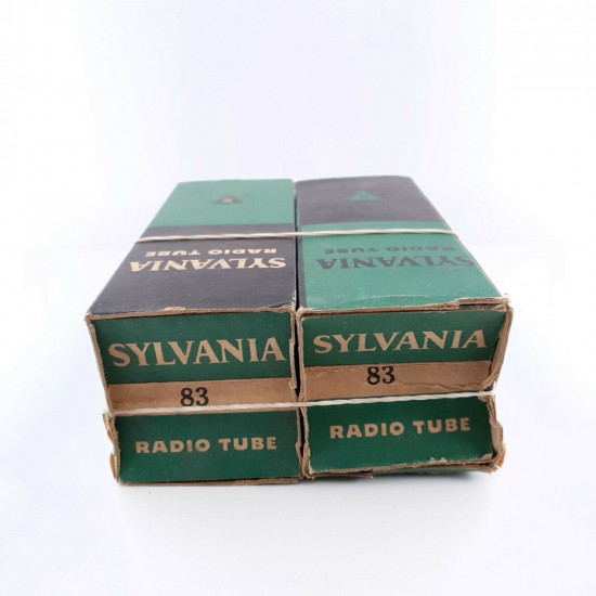 2 X 83 SYLVANIA TUBE. GREEN BOX. NOS/NIB. AC  ENA