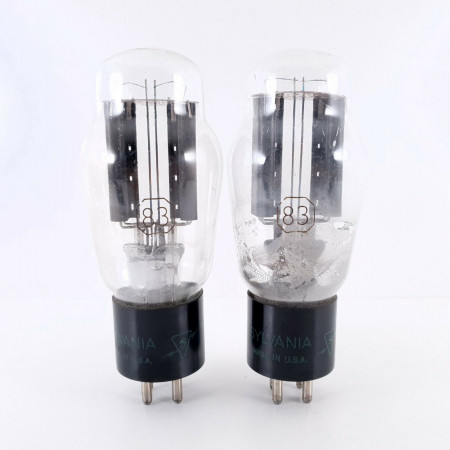 2 X 83 SYLVANIA TUBE. GREEN BOX. NOS/NIB. AC  ENA