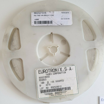 10 x 16R 1/10W 5% SMD EUROTRONIX RESISTOR. CA392U5000F080721