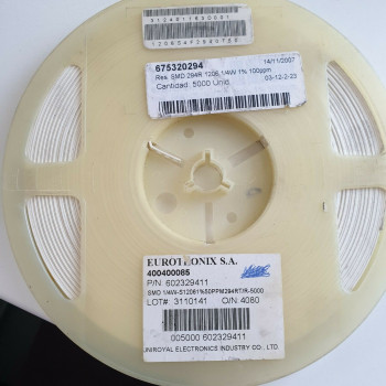 10 x 294R 1/4W 1% 100PPM SMD EUROTRONIX RESISTOR. CA392U5000F080721