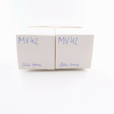 2 X MV42 TUBE. 1940s PROD. CHROME PLATES. OLD RARE TRIODE. CX  ENA