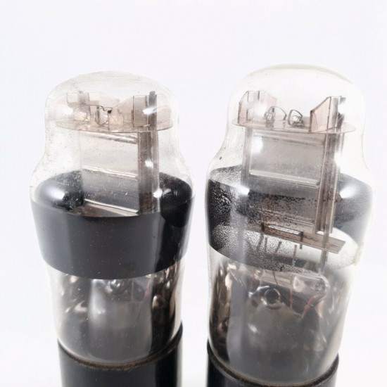 2 X MV42 TUBE. 1940s PROD. CHROME PLATES. OLD RARE TRIODE. CX  ENA