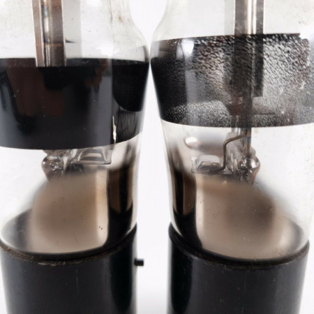 2 X MV42 TUBE. 1940s PROD. CHROME PLATES. OLD RARE TRIODE. CX  ENA