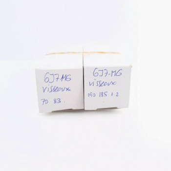 2 X 6J7MG VISSEAUX TUBE. ENGRAVED LOGO. 70/190% CU  ENA