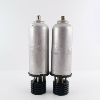 2 X 6J7MG VISSEAUX TUBE. ENGRAVED LOGO. 70/190% CU  ENA 2